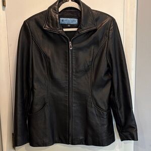 Reaction Kenneth Cole Dark Leather Jacket